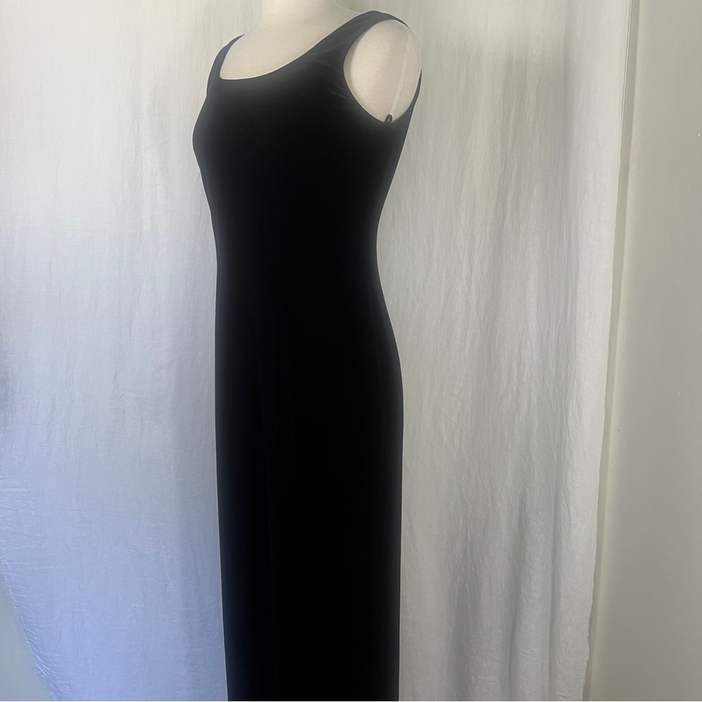 Vintage Adrianna Papell Black Velvet Maxi Dress